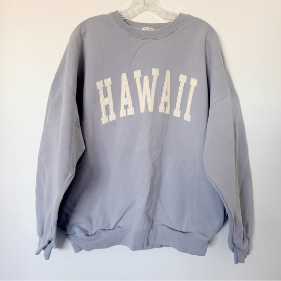 Brandy Melville Tops - Brandy Melville Blue Hawaii Sweatshirt